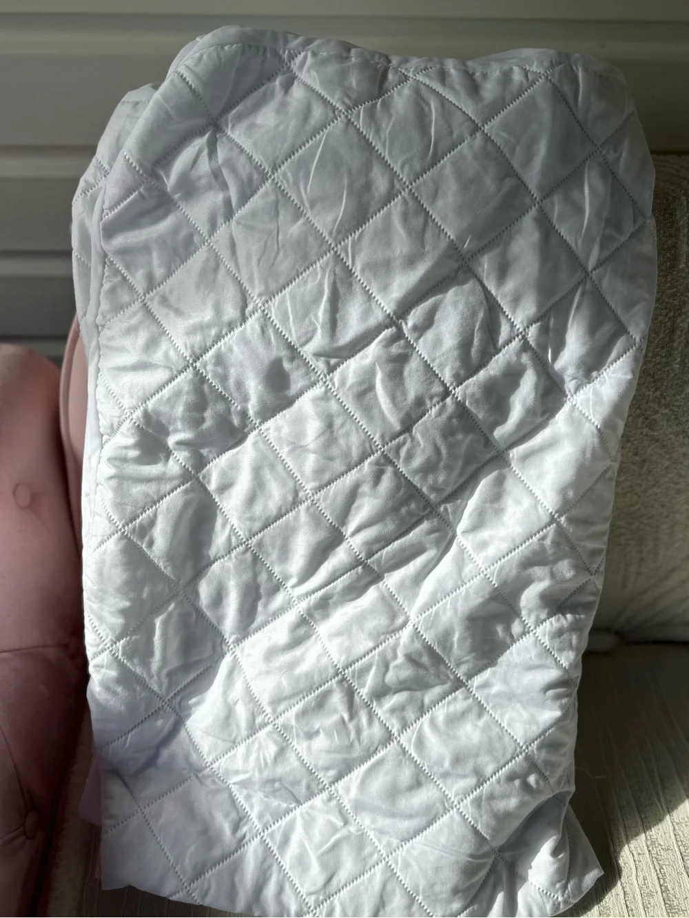 White Quilted Full Mattress Cover Protector - Lightweight Comfort